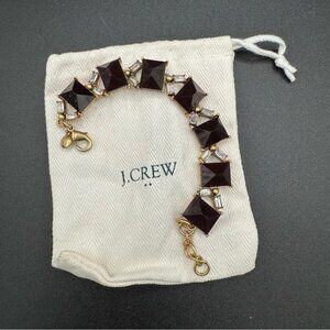 Vintage J.Crew Chunky Lucite Bracelet in Brown and Gold